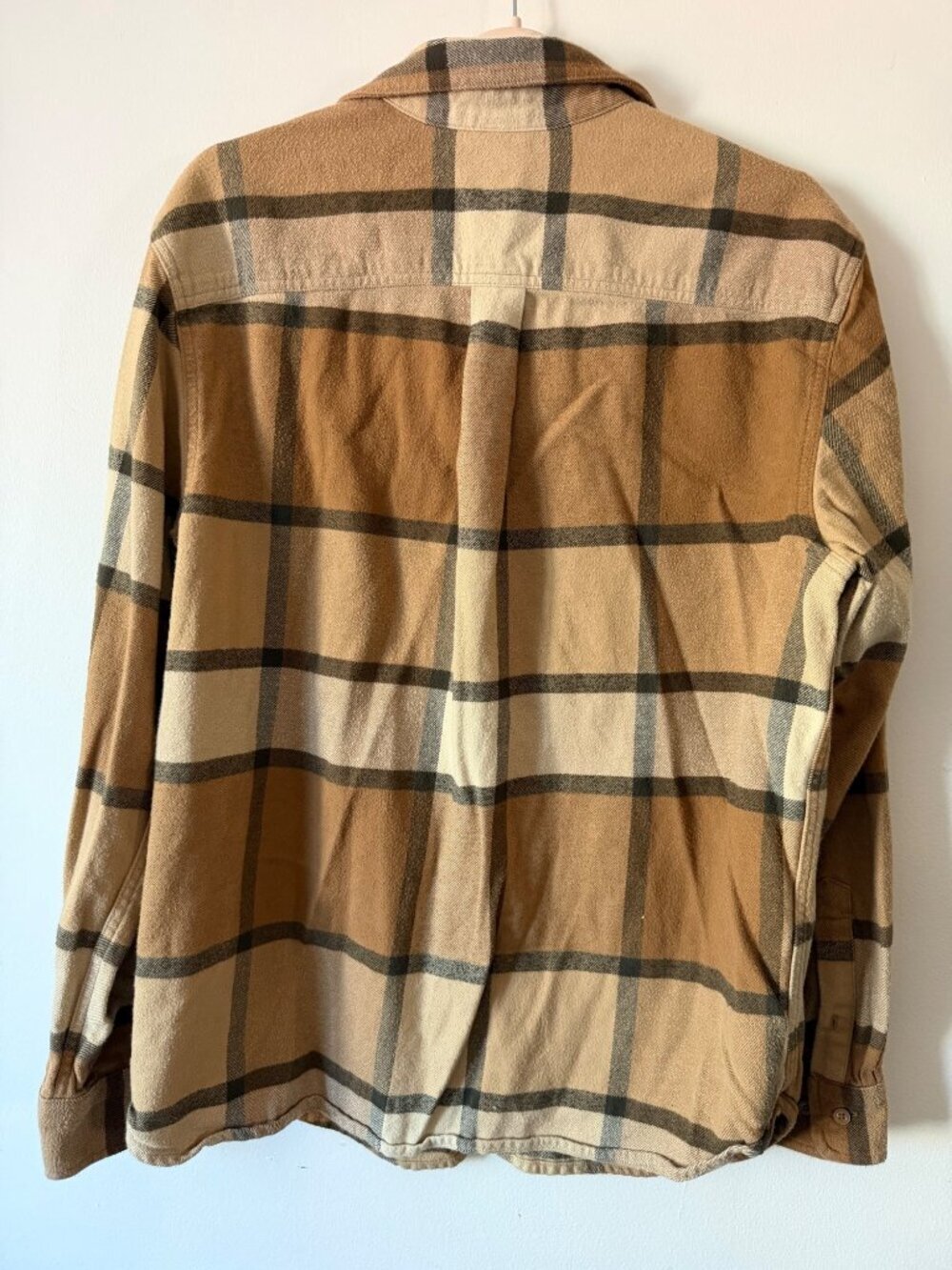 The North Face Mens Arroyo Plaid Button-Down Flannel Shirt Tan Large - Picture 3 of 8